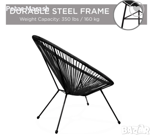 Луксозен Комплект Acapulco от Кафяв Ратан – За Балкон, Веранда и Градина, снимка 15 - Градински мебели, декорация  - 52222910