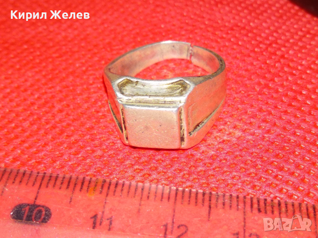 СТАРИНЕН КЛАСИЧЕСКИ РЕТРО МОДЕЛ СРЕБЪРЕН РЕГУЛИРУЕМ ПРЪСТЕН ВИСОКА ПРОБА СРЕБРО РЪЧНА РАБОТА 43237, снимка 17 - Антикварни и старинни предмети - 44610892