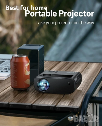 ELEPHAS проектор с 5G WiFi съвместим с TV Stick/HDMI/USB/iOS/Android, снимка 5 - Плейъри, домашно кино, прожектори - 53357455