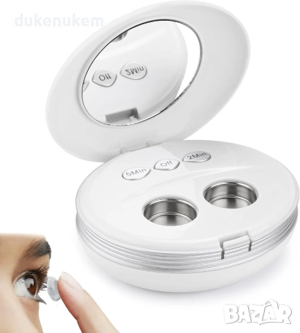 Ултразвуковa почистващa ваничка за контактни лещи – USB, компактна