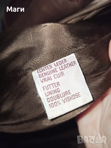 Дамско дълго яке от истинска кожа - L, снимка 3 - Якета - 48629016