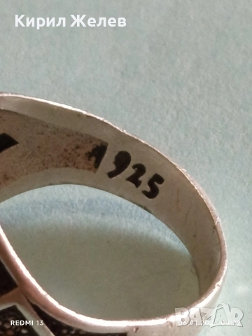 Арт Деко стил сребърен пръстен с ГРАНАТ орнаментиран майсторска изработка 51807, снимка 8 - Пръстени - 53002548