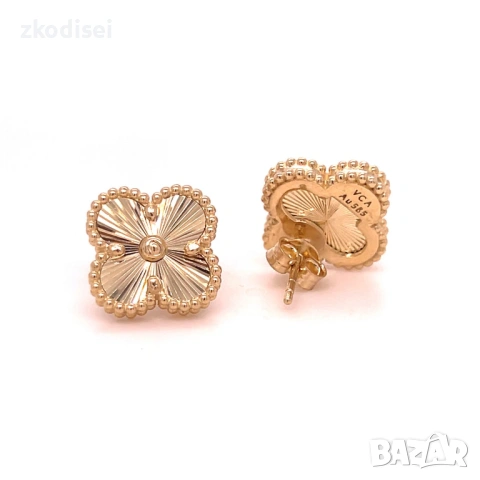 Златни обеци Van Cleef 5,88гр. 14кр. проба:585 модел:37761-3, снимка 2 - Обеци - 53785269