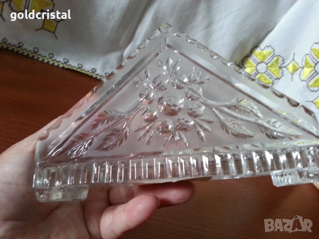 Стар руски кристален салфетник , снимка 4 - Антикварни и старинни предмети - 42170417