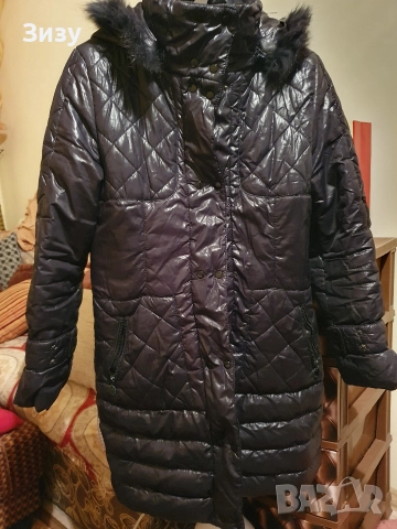 Черно зимно яке Хл размер 