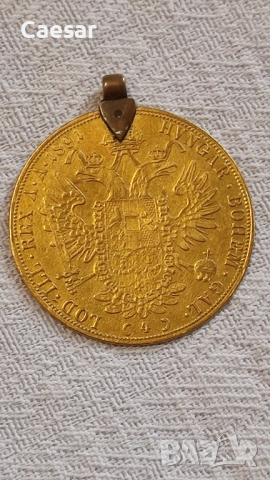 златна монета 4 австрийски дуката Франц Йосиф 1891, снимка 4 - Нумизматика и бонистика - 52083936