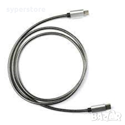 Кабел USB Type C - Type C M/M 1m KLGo SS000147 S-49 Сива оплетка USB Type-C to Type-C