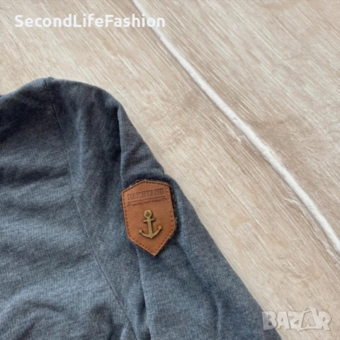 Дамски пуловер с качулка Naketano, размер S син с качулка, снимка 5 - Блузи с дълъг ръкав и пуловери - 53203219