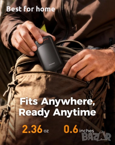 Магнитна отоплителка за ръце OCOOPA Union – Презареждаема, 2-в-1 дизайн и 4 нива на топлина, снимка 2 - Друга електроника - 53165558