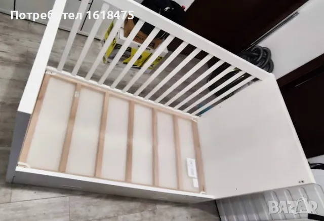 Бебешко/Детско креватче с две нива ИКЕА+подаръци матраче и комарник, снимка 5 - Мебели за детската стая - 49042598