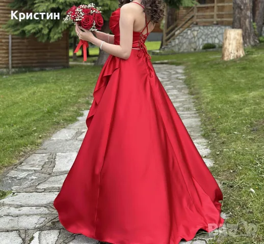 Официална червена рокля , снимка 2 - Рокли - 55904698