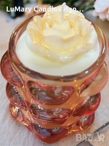 Свещ “ Роза и балончета”, снимка 7 - Декорация за дома - 53223115