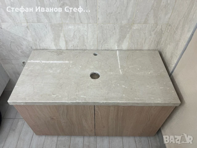 Мраморен плот с шкаф за баня или кухня, снимка 2 - Шкафове - 51391660