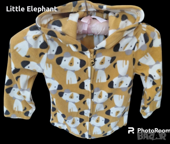 Суитчер полар за 3-4 год мом с качулка и цип кученца,Англия/нов