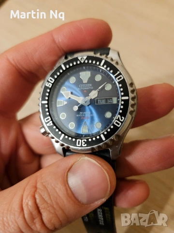 Citizen automatic diver watch: NY0040-17L, 200m water resistance , снимка 4 - Мъжки - 53804217