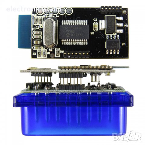 Диагностика автомобил кола Двойна платка OBD II ELM 327, версия 1.5 PIC18F25K80 ОБД 327, снимка 2 - Аксесоари и консумативи - 39580583