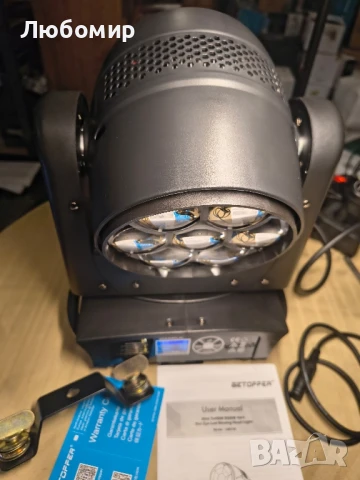 BETOPPER Подвижна глава 7x40W RGBW Beam/Wash/Zoom/CTO ефект Bee Eye LED сценично , снимка 4 - Други - 50603030