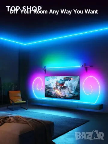 Tyute LED неонова лента, 5m RGB, дистанционно, APP, водоустойчива гъвкава 24V, снимка 4 - Лед осветление - 49804709