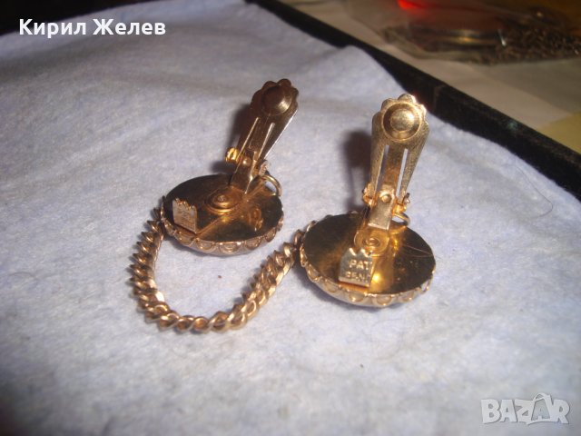 СТАРА ВИНТИДЖ СКЪПОЦЕННА БРОНЗОВА ПОЗЛАТЕНА с МАРКИРОВКИ ЗАКОПЧАКА КЛИПС за ШАЛ ЕЛЕК с ОПАЛ 20169, снимка 5 - Антикварни и старинни предмети - 35996934