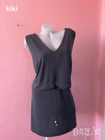 L/XL Сива еластична къса рокля (туника)