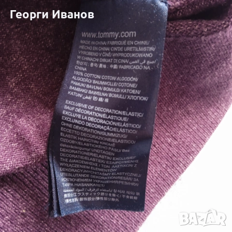 КАТО НОВ TOMMY HILFIGER XL V-Neck Premium Cotton Knit Sweater пуловер pullover top, снимка 5 - Пуловери - 53437752