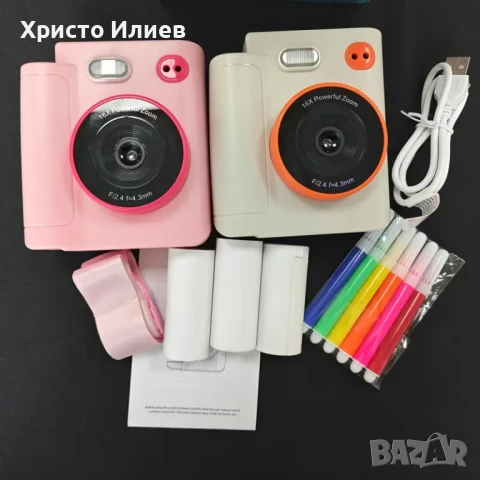 Детски фотоапарат за моментни снимки мини термален Принтер, снимка 6 - Други - 50774306