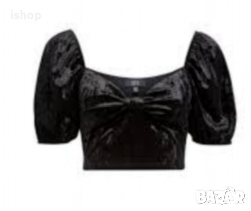 Къса Блуза От Плюш, снимка 2 - Корсети, бюстиета, топове - 34033759