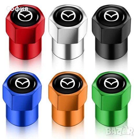 Нови метални капачки за винтили за Мазда Mazda и други автомобили НАЛИЧНО, снимка 7 - Аксесоари и консумативи - 44242949