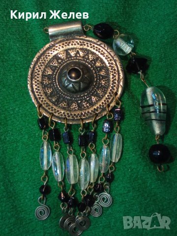 ПОСРЕБРЕН ЕТНО АРТ МЕДАЛЬОН с КРАСИВИ ВИСУЛКИ и ОРНАМЕНТИКА 19581, снимка 11 - Колиета, медальони, синджири - 33792363