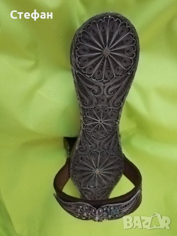 Стара сватбена обувка., снимка 4 - Антикварни и старинни предмети - 41788493