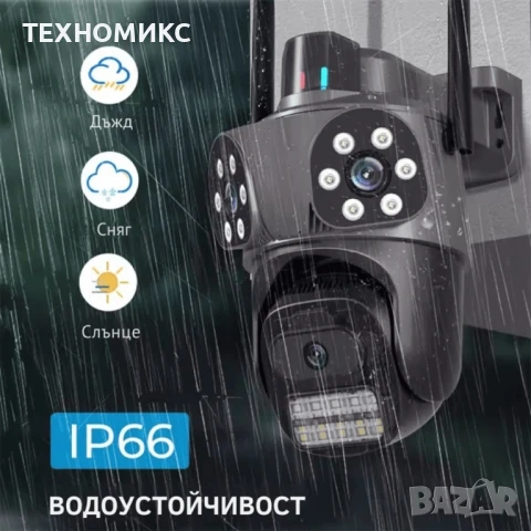 Външна WiFi Камера с три обектива и аларма , снимка 11 - IP камери - 51343955