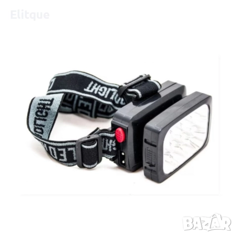 YAJIA Акумулаторна супер ярка 12 LED челна лампа YJ-1837 черна FL109-C, снимка 3 - Лед осветление - 52545688