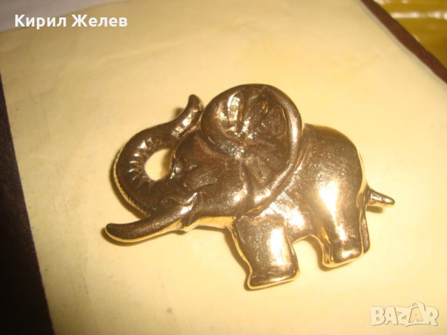 СТАРА БРОШКА - СЛОНЧЕ БРОНЗ ПОЗЛАТА СТАРО ВИНТИДЖ БИЖУ 22813, снимка 12 - Антикварни и старинни предмети - 34528840