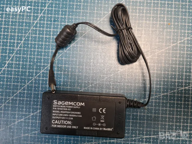 Оригинален захранващ адаптер SAGEMCOM  12V 2.0A , снимка 6 - Друга електроника - 49298897