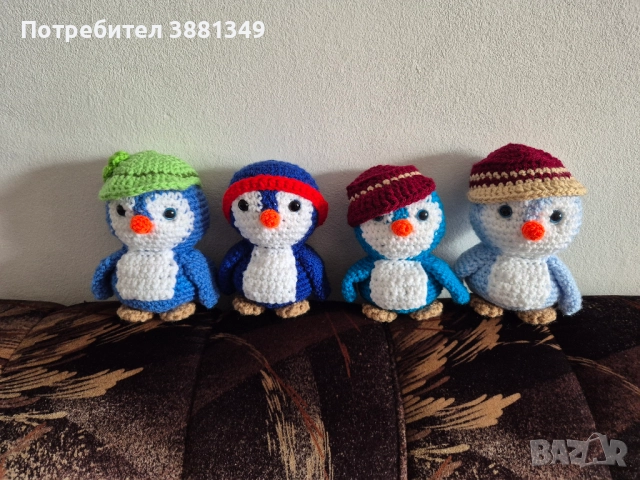 Ръчно плетени играчки - пингвини