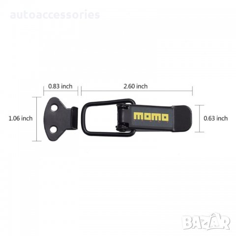 3000052568 Фиксиращи закопчалки за бързо освобождаване на броня,калник,капак 2броя Моmo, снимка 4 - Аксесоари и консумативи - 34379828