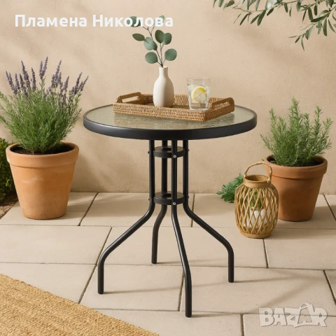 Maca Muhler 60xH74cm, стъклен плот, снимка 1