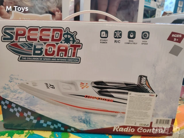 Радиоупраеляема моторна лодка Speed boat, снимка 2 - Коли, камиони, мотори, писти - 50663837