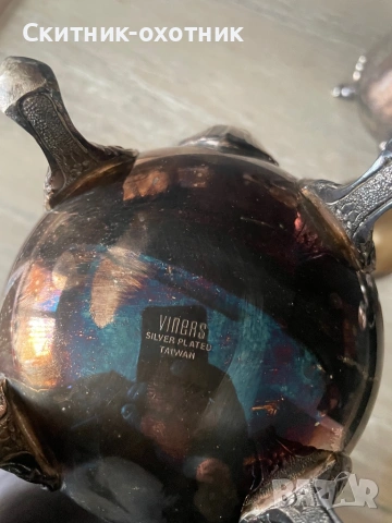 Стар посребрен чаен сервиз, снимка 6 - Антикварни и старинни предмети - 53221470