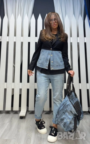 само днес сако яке с дънков плат, снимка 3 - Якета - 51455818