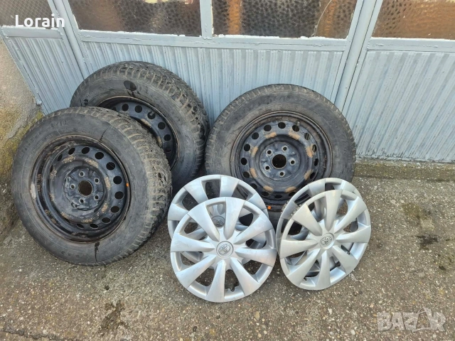 Гуми с джанти (3 броя)195/65/15+4 броя тасове