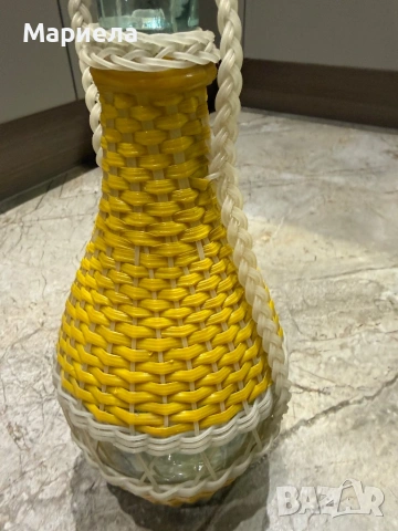 Старо шише с оплетка,цена 3.50 евро., снимка 2 - Други стоки за дома - 53761242