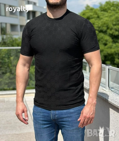 Gucci Мъжки Тениски Различни Цветове Пресован Памук 