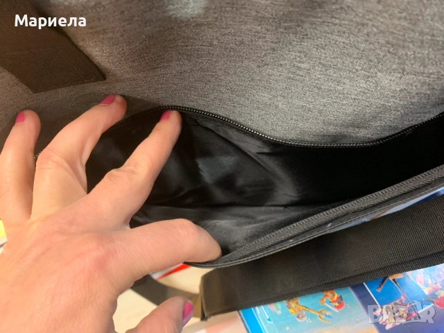 Чанта за лаптоп с 2 отделения / Сива, снимка 6 - Други стоки за дома - 51972613