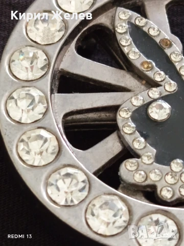 Катарама за колан PLEIBOY BUNNY SPINNER с кристали винтидж 41310, снимка 5 - Колани - 51178026