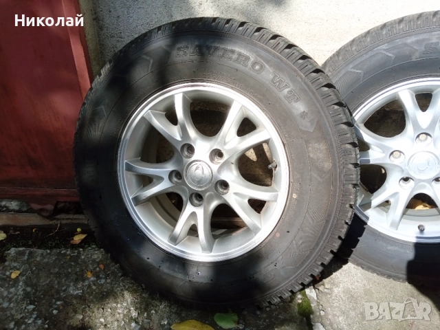Комплект зимни гуми с джанти за джип Ssangyong Actyon, КАТО НОВИ размер 225/75/16, снимка 5 - Гуми и джанти - 52615858