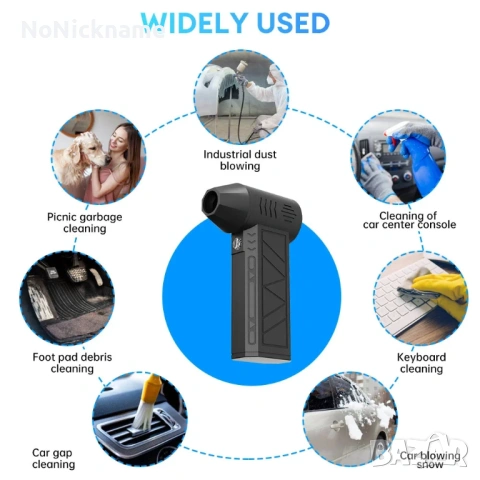 Високоскоростен електрически турбо вентилатор 52 м/с 130000 об/мин, безчетков мотор, снимка 10 - Други инструменти - 53466116