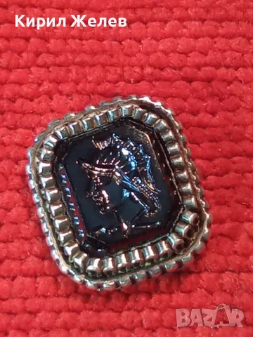 Стара СРЕБЪРНА АПЛИКАЦИЯ За ПРЪСТЕН / БРОШКА с ГЕМА / ИНТАЛИЯ ГЛИПТИКА Върху ЧЕРЕН ОНИКС 36988, снимка 12 - Антикварни и старинни предмети - 49600849