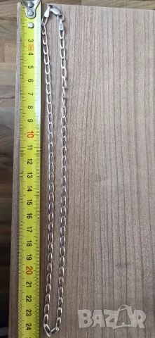 Сребърен ланец със сребърна висулка кръст, снимка 3 - Колиета, медальони, синджири - 52070691