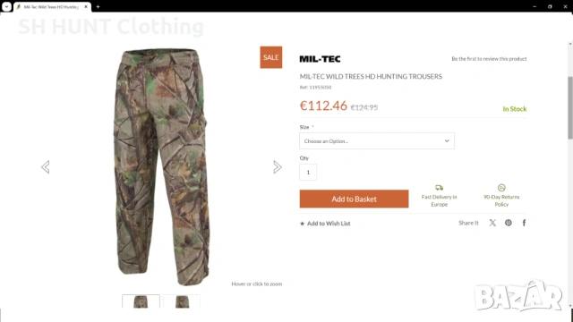 MIL-TEC HUNTING SET Waterproof Breathable размер 3-4XL за лов екип водонепромокаем дишащ - 1352, снимка 3 - Екипировка - 51424040